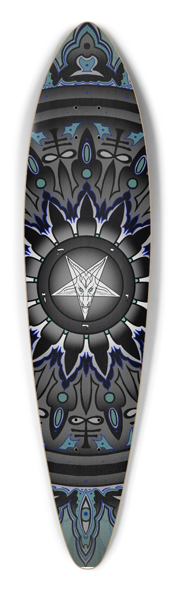 Baphomet Mandala Longboard Pintail Longboard