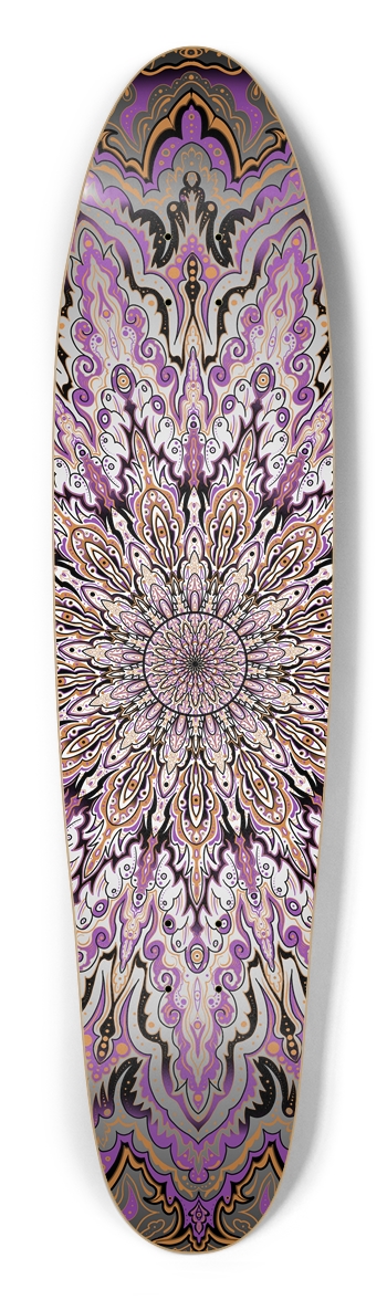 Purple Mandala Longboard Longboard Shape