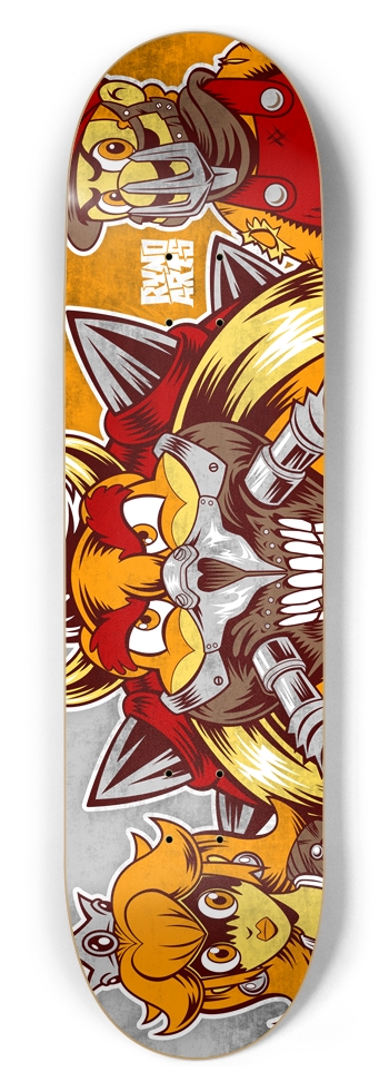 MAD MARIO: FURY KART 8-1/2 Skateboard Deck