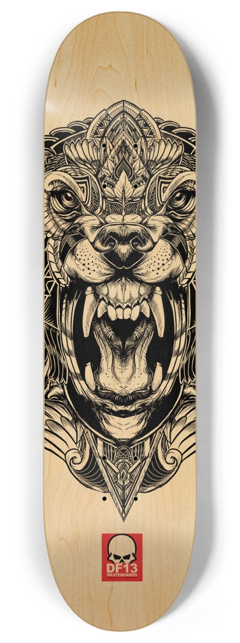 DF13 Naturals - Spirit Wolf 8 Inch Skateboard Deck