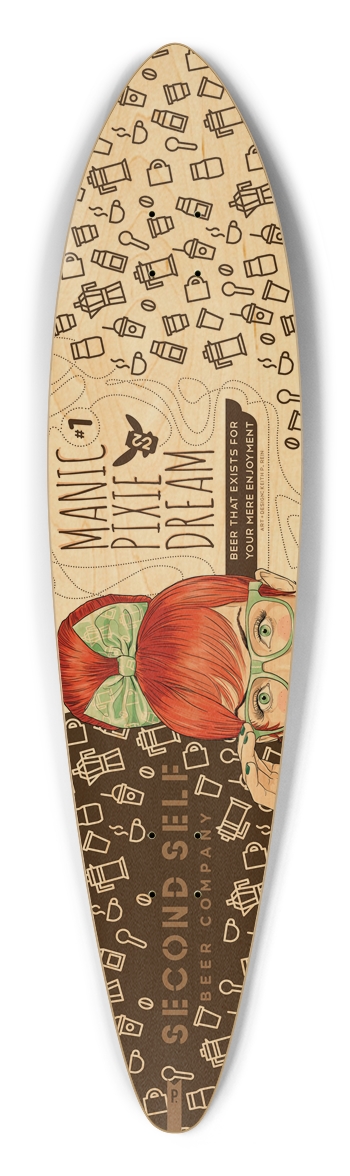 Manic Pixie Dream #1 - Coffee Pintail Longboard