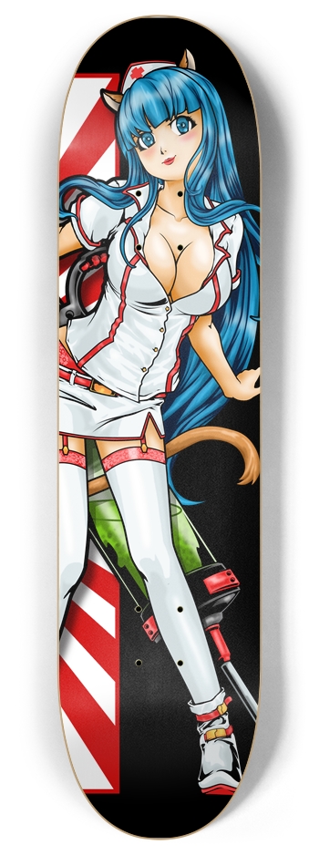 Nurse Kitty 8 Inch Skateboard Deck