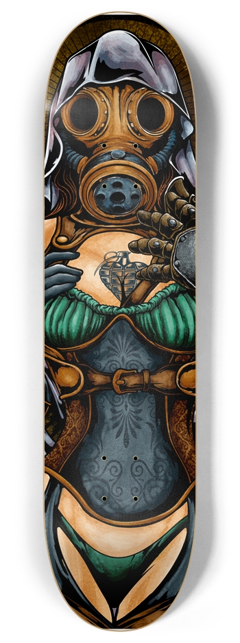 Steampunk 8 Inch Skateboard Deck
