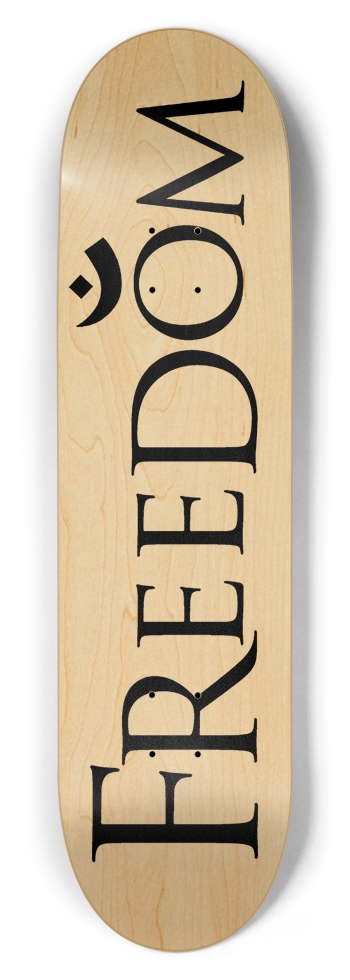 FReeDom Natural Black 8-1/2 Skateboard Deck