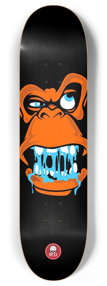 Harambe Orange 8 Inch Skateboard Deck