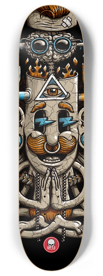 Meditating Totum 8 Inch Skateboard Deck
