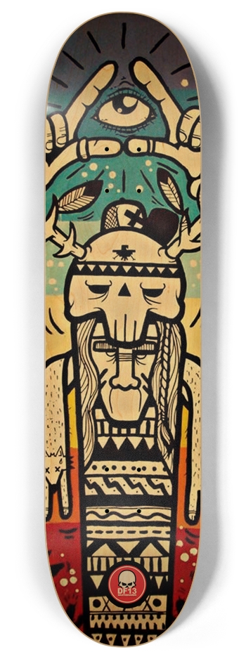 All Seeing Totum (Natural) 8 Inch Skateboard Deck
