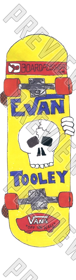 evan actual graphic dad smaller 9 x 33 Inch Griptape