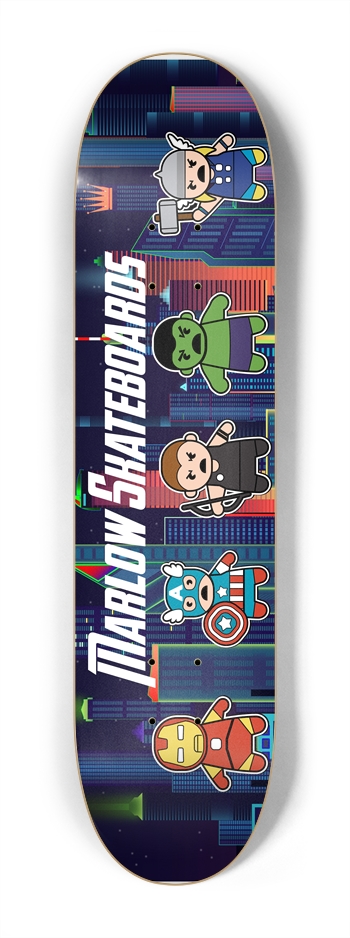 Hero Team Kid Sized Deck  7-1/4 Mini/Kid Skateboard