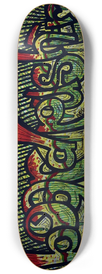 Levi Huffman Hand Drawn BP Silver 8-1/4 Skateboard Deck