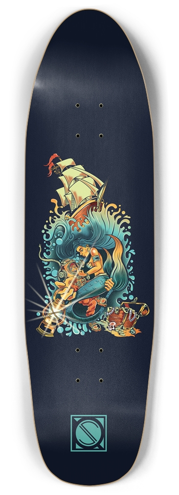 Siren of the Sea Punk Nose Skateboard Punk Nose Pool Shape