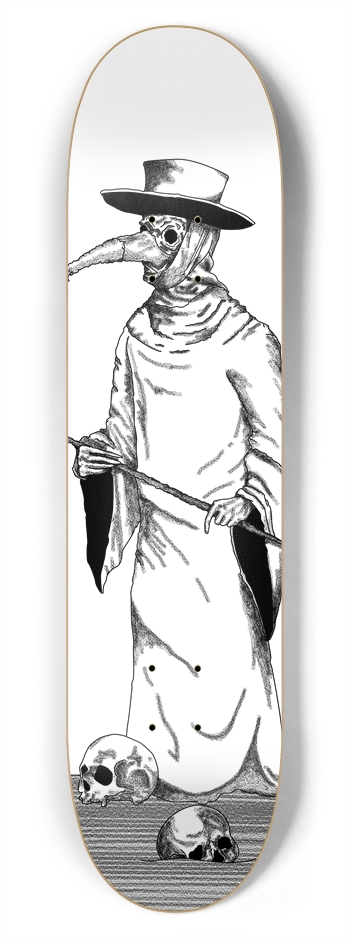 Plague Doctor 7-3/4 Skateboard Deck