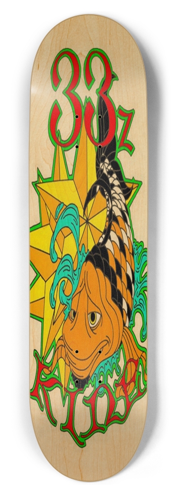 Original 33zKine Logo 8-1/2 Skateboard Deck