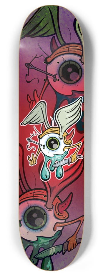 Metal In Your Eye Custom Skateboard 8 Inch Skateboard Deck