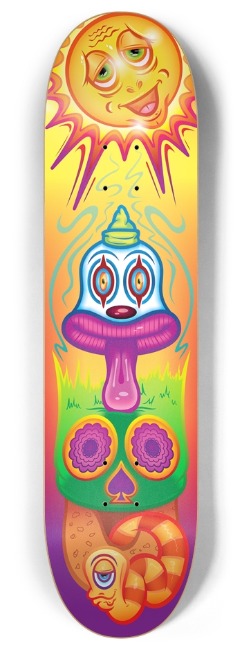 Shroom Clown Custon Skateboard 8 Inch Skateboard Deck