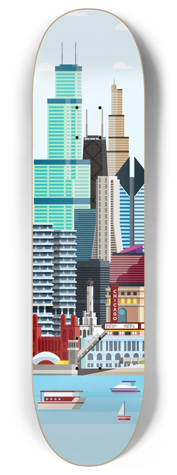 Chicago 8" 8 Inch Skateboard Deck