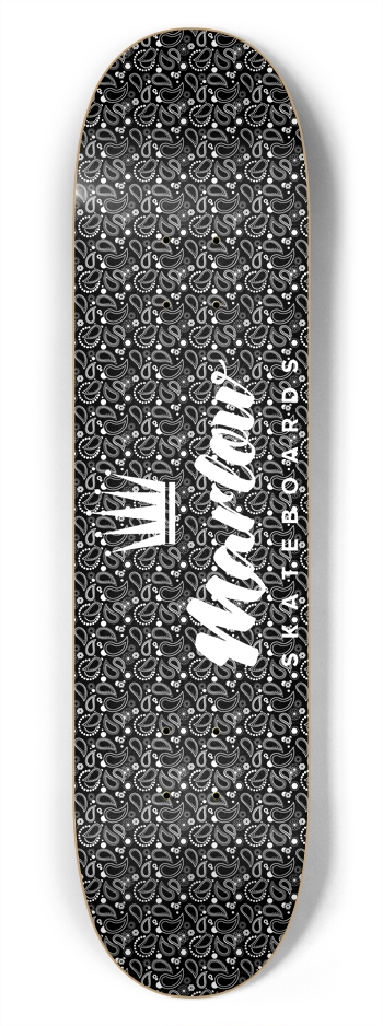 Black Bandana Deck 7-3/4 Skateboard Deck