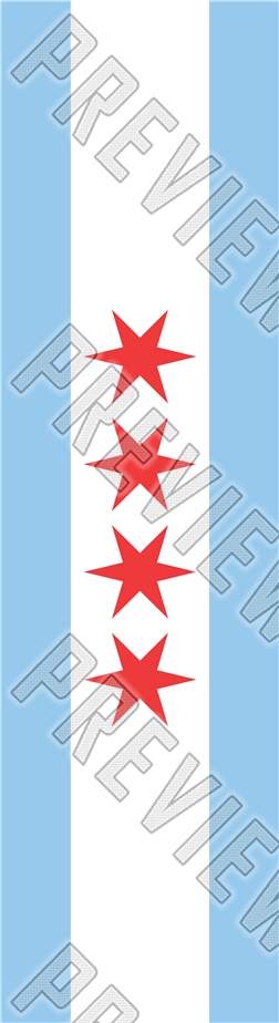 Chicago Flag Griptape 9 x 33 Inch Griptape