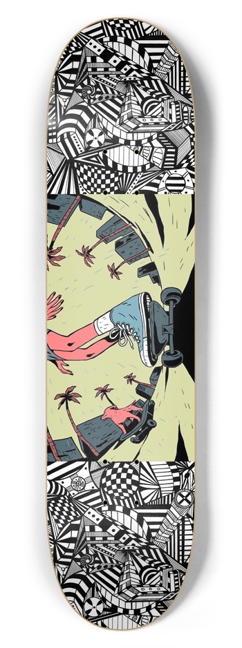 Nocturnal Abstract Skateboard 7-3/4 Skateboard Deck
