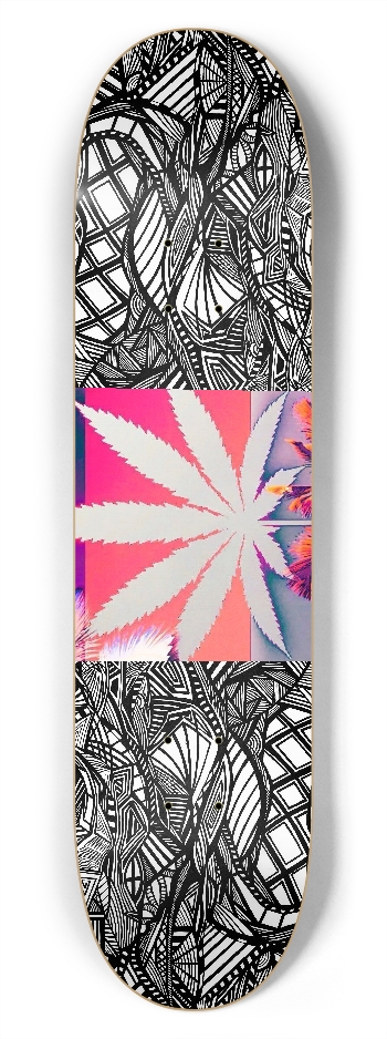 Nocturnal Abstract Skateboard 7-3/4 Skateboard Deck