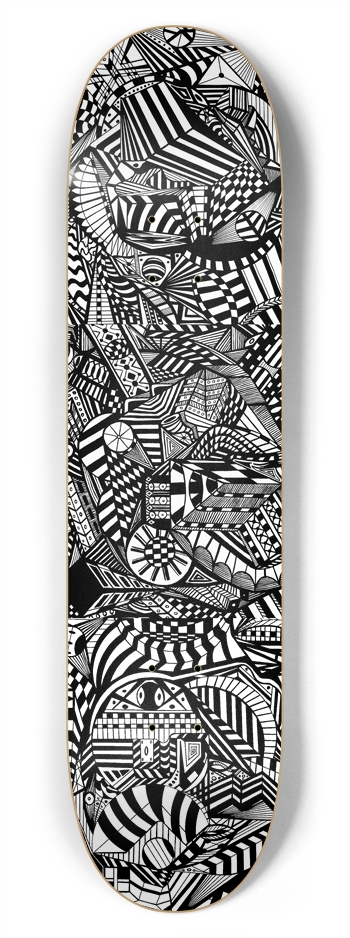 Nocturnal Abstract Skateboard 7-3/4 Skateboard Deck