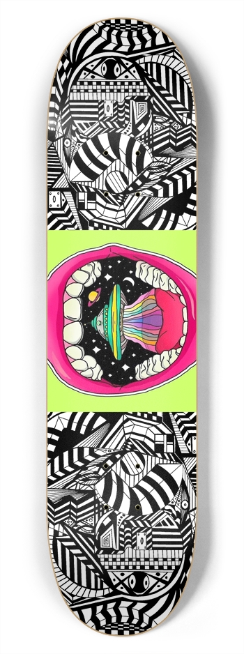 Nocturnal Abstract Skateboard 7-3/4 Skateboard Deck