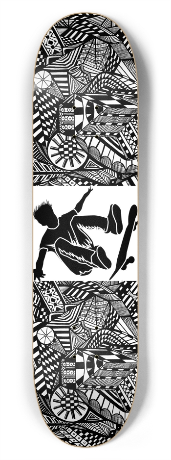 Nocturnal Abstract Skateboard 7-3/4 Skateboard Deck