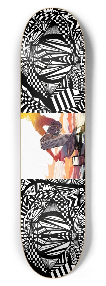 Nocturnal Abstract Skateboard 7-3/4 Skateboard Deck