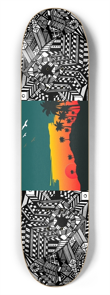 Nocturnal Abstract Skateboard 7-3/4 Skateboard Deck