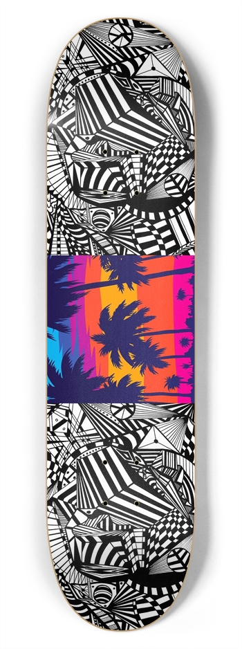 Nocturnal Abstract Skateboard 7-3/4 Skateboard Deck