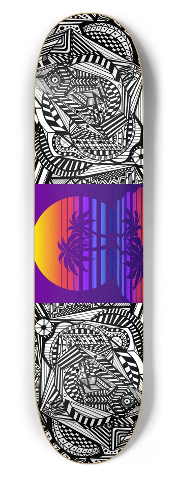 Nocturnal Abstract Skateboard 7-3/4 Skateboard Deck