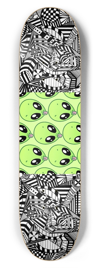 Nocturnal Abstract Skateboard 7-3/4 Skateboard Deck