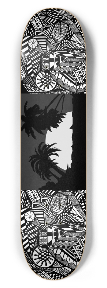 Nocturnal Abstract Skateboard 7-3/4 Skateboard Deck