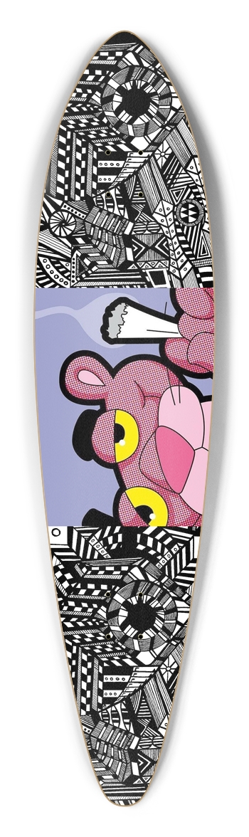 Nocturnal Abstract Longboard Pintail Longboard