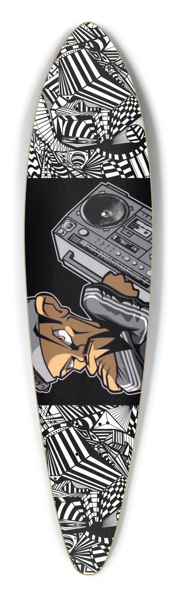 Nocturnal Abstract Longboard Pintail Longboard