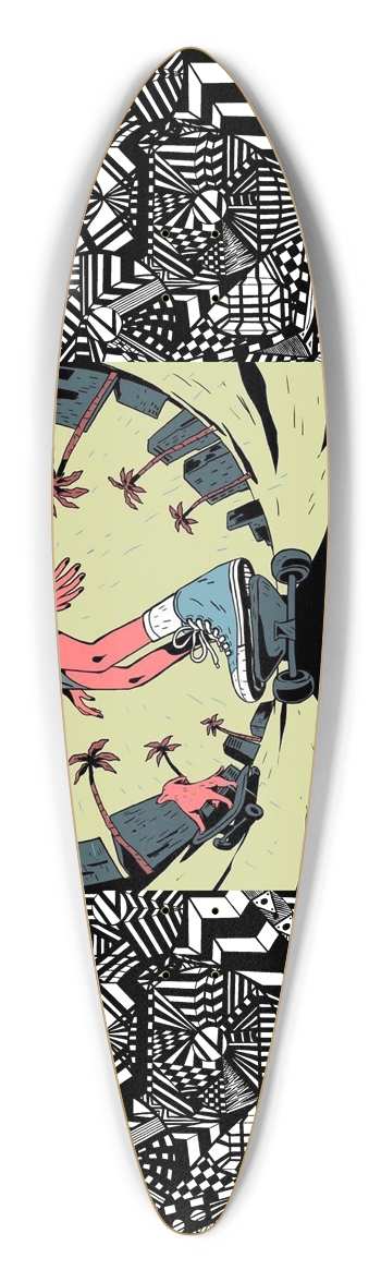 Nocturnal Abstract Longboard Pintail Longboard