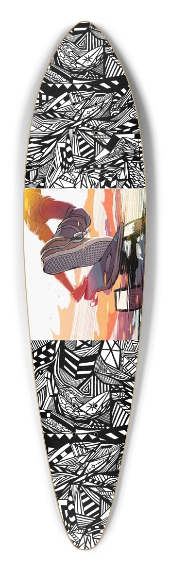 Nocturnal Abstract Longboard Pintail Longboard