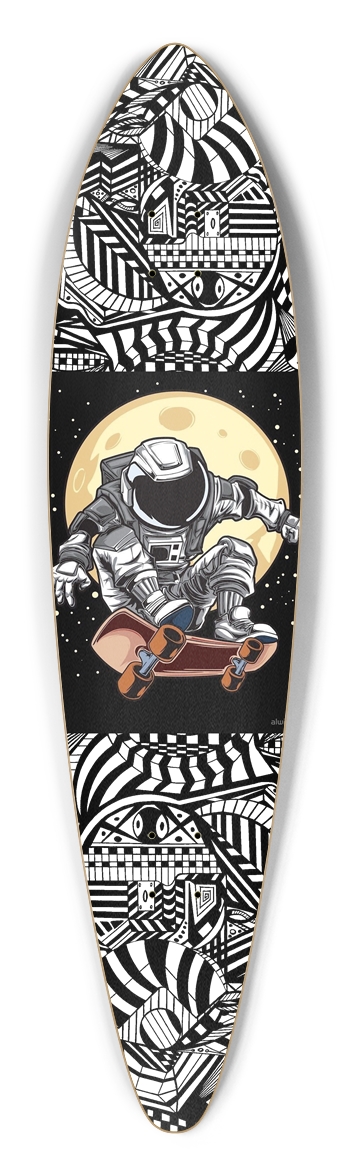 Nocturnal Abstract Longboard Pintail Longboard