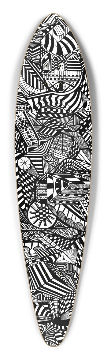 Nocturnal Abstract Longboard Pintail Longboard