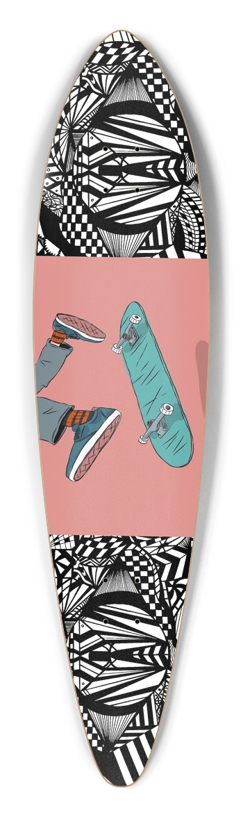 Nocturnal Abstract Longboard Pintail Longboard