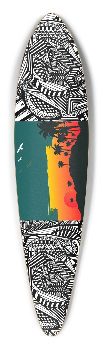 Nocturnal Abstract Longboard Pintail Longboard