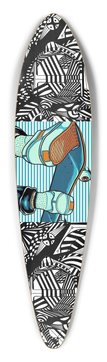 Nocturnal Abstract Longboard Pintail Longboard