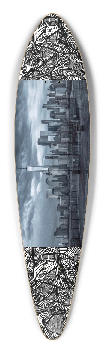 Nocturnal Abstract Longboard Pintail Longboard