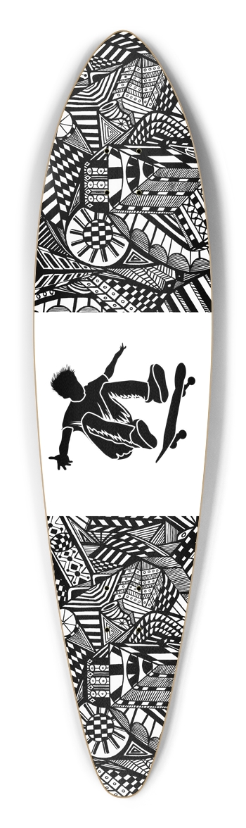 Nocturnal Abstract Longboard Pintail Longboard