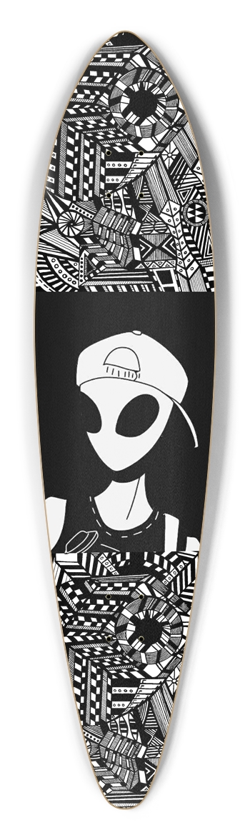 Nocturnal Abstract Longboard Pintail Longboard