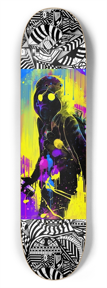 Nocturnal Abstract Skateboard 7-3/4 Skateboard Deck