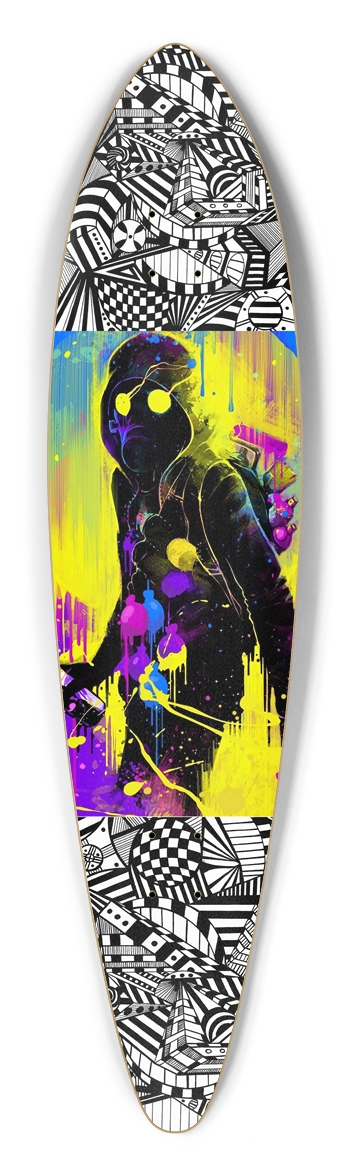 Nocturnal Abstract Longboard Pintail Longboard