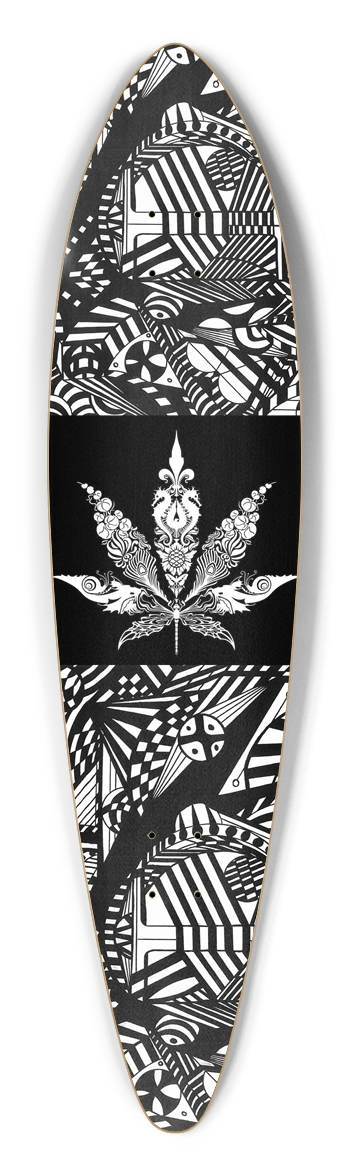 Nocturnal Abstract Longboard Pintail Longboard