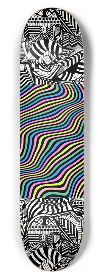 Nocturnal Abstract Skateboard 7-3/4 Skateboard Deck