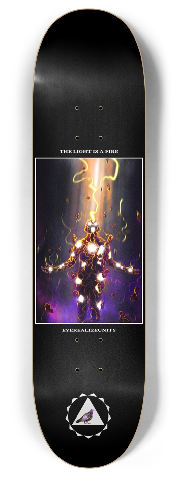 The Light Is A Fire (black) 8 Inch Skateboard Deck